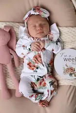 Snuggle Hunny Kids Snuggle Hunny Organic Snuggle Sleepsuit Zip Footie with Frill - Rosebud