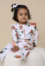 Snuggle Hunny Kids Snuggle Hunny Organic Snuggle Sleepsuit Zip Footie with Frill - Rosebud