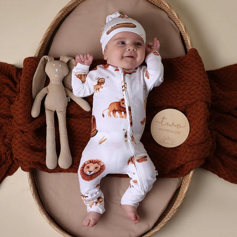 Snuggle Hunny Kids Snuggle Hunny Lion Organic Snugglesuit Convertible Romper