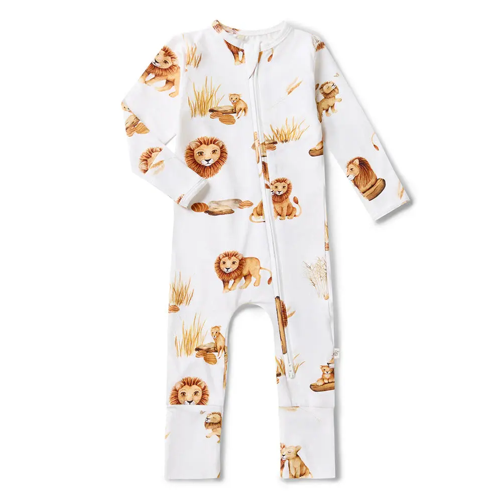 Snuggle Hunny Kids Snuggle Hunny Lion Organic Snugglesuit Convertible Romper