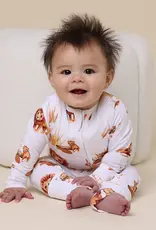 Snuggle Hunny Kids Snuggle Hunny Lion Organic Snugglesuit Convertible Romper