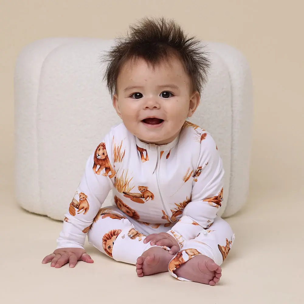 Snuggle Hunny Kids Snuggle Hunny Lion Organic Snugglesuit Convertible Romper
