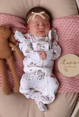 Snuggle Hunny Kids Snuggle Hunny Organic Snuggle Sleepsuit Zip Footie with Frill - Pony Pals