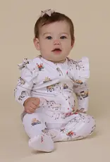 Snuggle Hunny Kids Snuggle Hunny Organic Snuggle Sleepsuit Zip Footie with Frill - Pony Pals