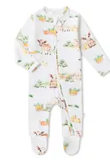 Snuggle Hunny Kids Snuggle Hunny Farm Organic Snuggle Sleepsuit Zip Footie