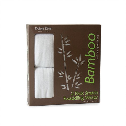 Bubba Blue Bubba Blue Bamboo White 2pk Stretch Swaddle Wraps