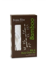 Bubba Blue Bubba Blue Bamboo White Bib & Burp Set