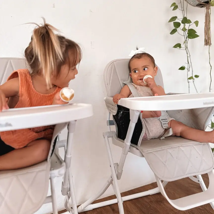 Baby Studio Baby Studio Super Slim Flat Fold High Chair - Beige