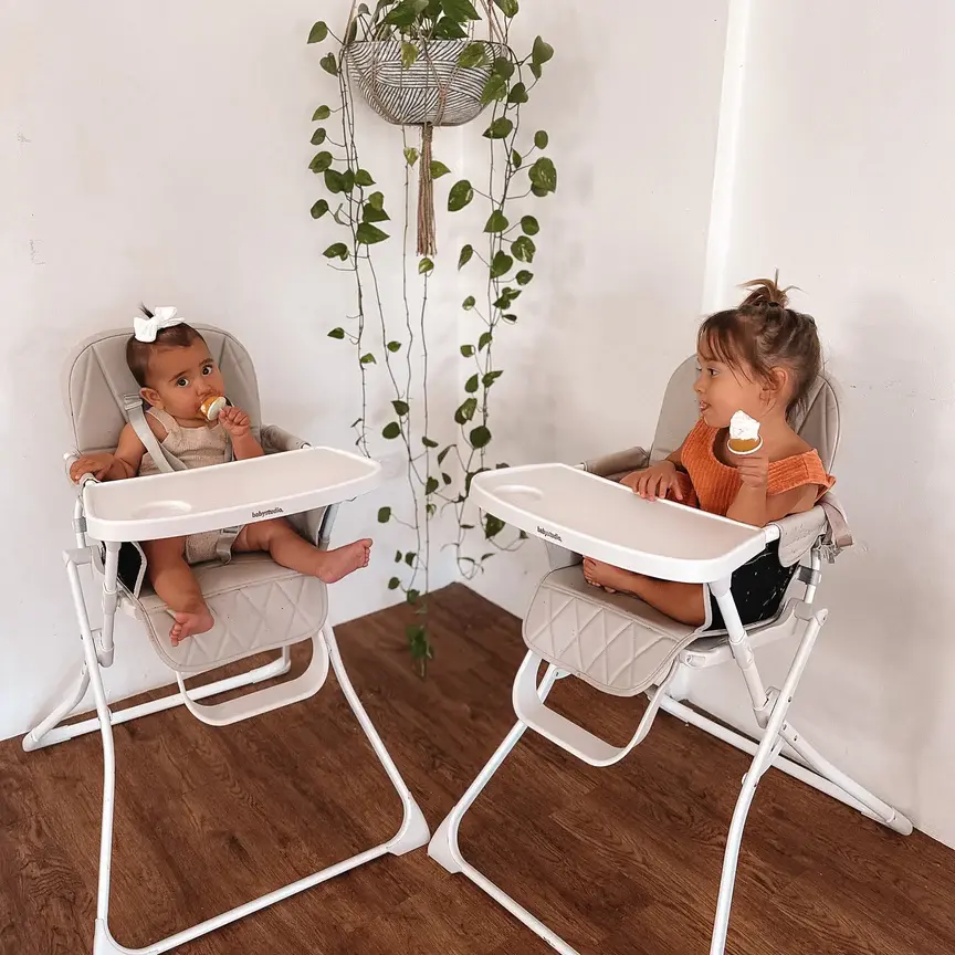 Baby Studio Baby Studio Super Slim Flat Fold High Chair - Beige