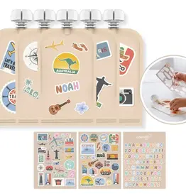 Cherub Baby Cherub Baby Customizable Reusable Food Pouches with Name Labels/Stickers 150ml 5PK Big Explorer