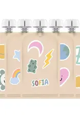 Cherub Baby Cherub Baby Customizable Reusable Food Pouches with Name Labels/Stickers 150ml 5PK Retro Rainbow