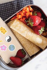 Cherub Baby Cherub Baby Customizable Reusable Food Pouches with Name Labels/Stickers 150ml 5PK Retro Rainbow