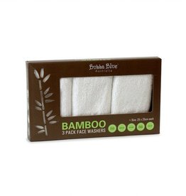 Bubba Blue Bubba Blue Bamboo 3pk Face Washers - White