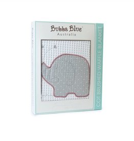 Bubba Blue Bubba Blue Petit Elephant Cot Waffle Blanket