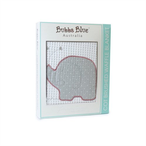 Bubba Blue Bubba Blue Petit Elephant Cot Waffle Blanket