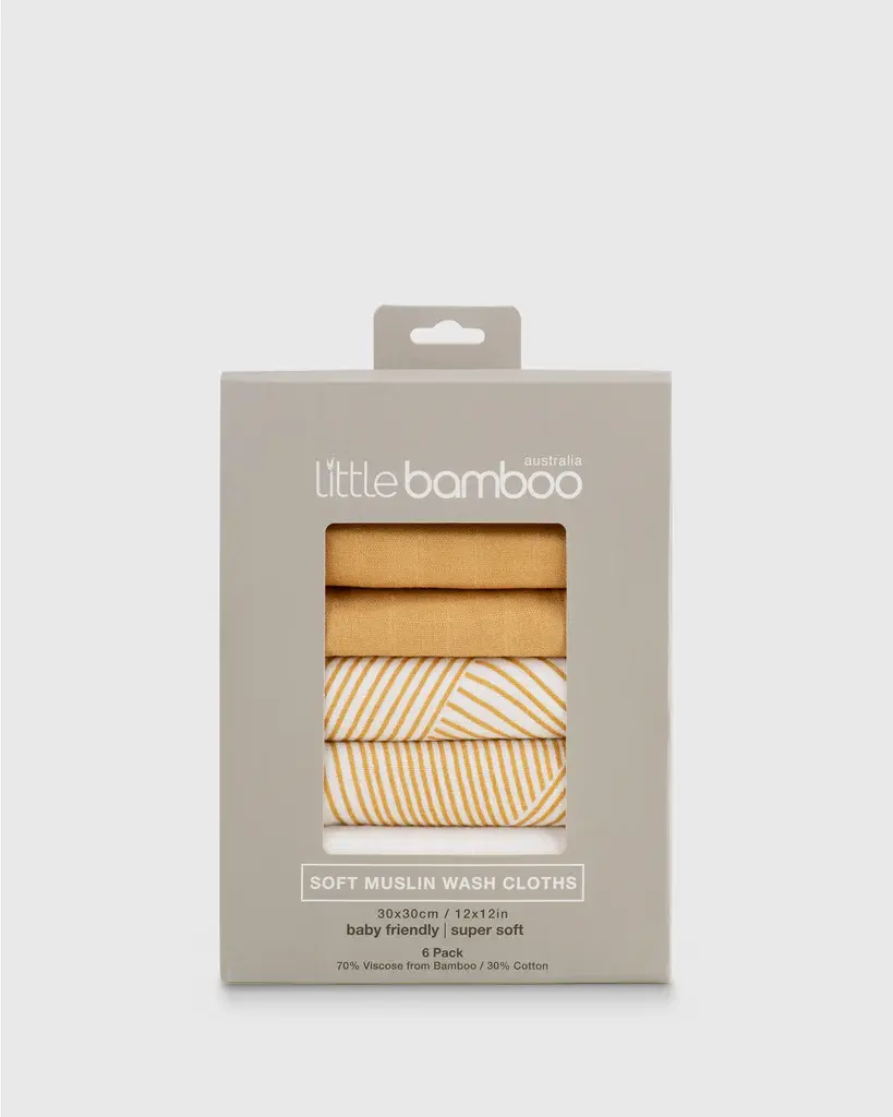 Little Bamboo Little Bamboo Wash Cloths - 6 Pack