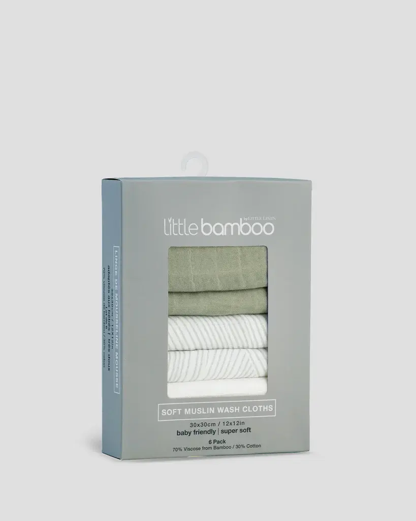 Little Bamboo Little Bamboo Wash Cloths - 6 Pack