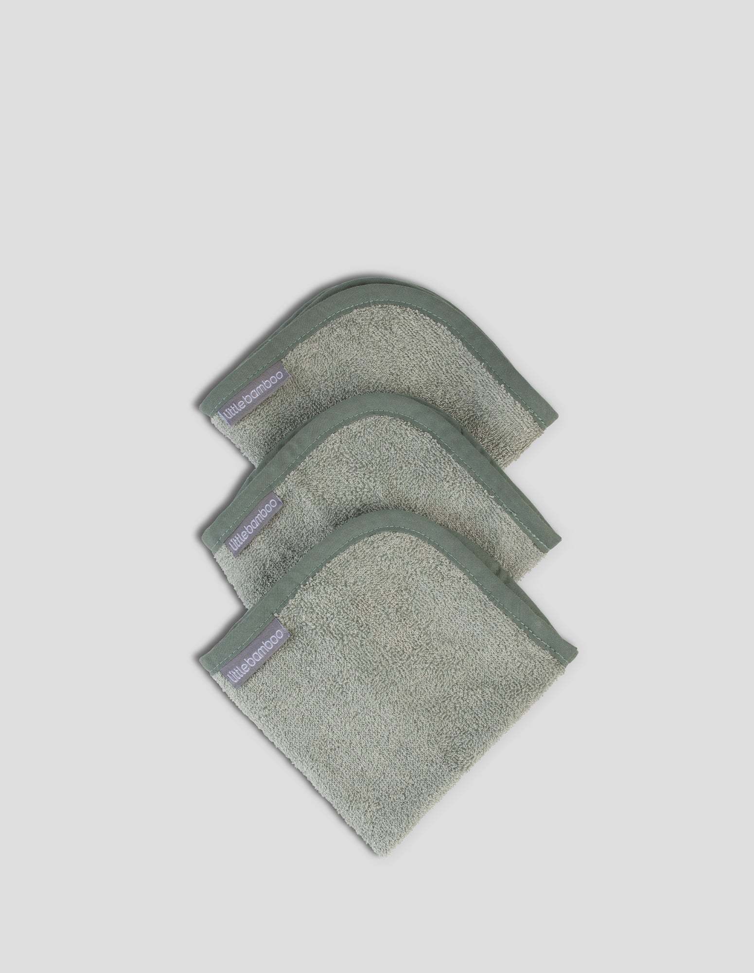 Little Bamboo Little Bamboo Towelling Wash Cloths 3 Pack