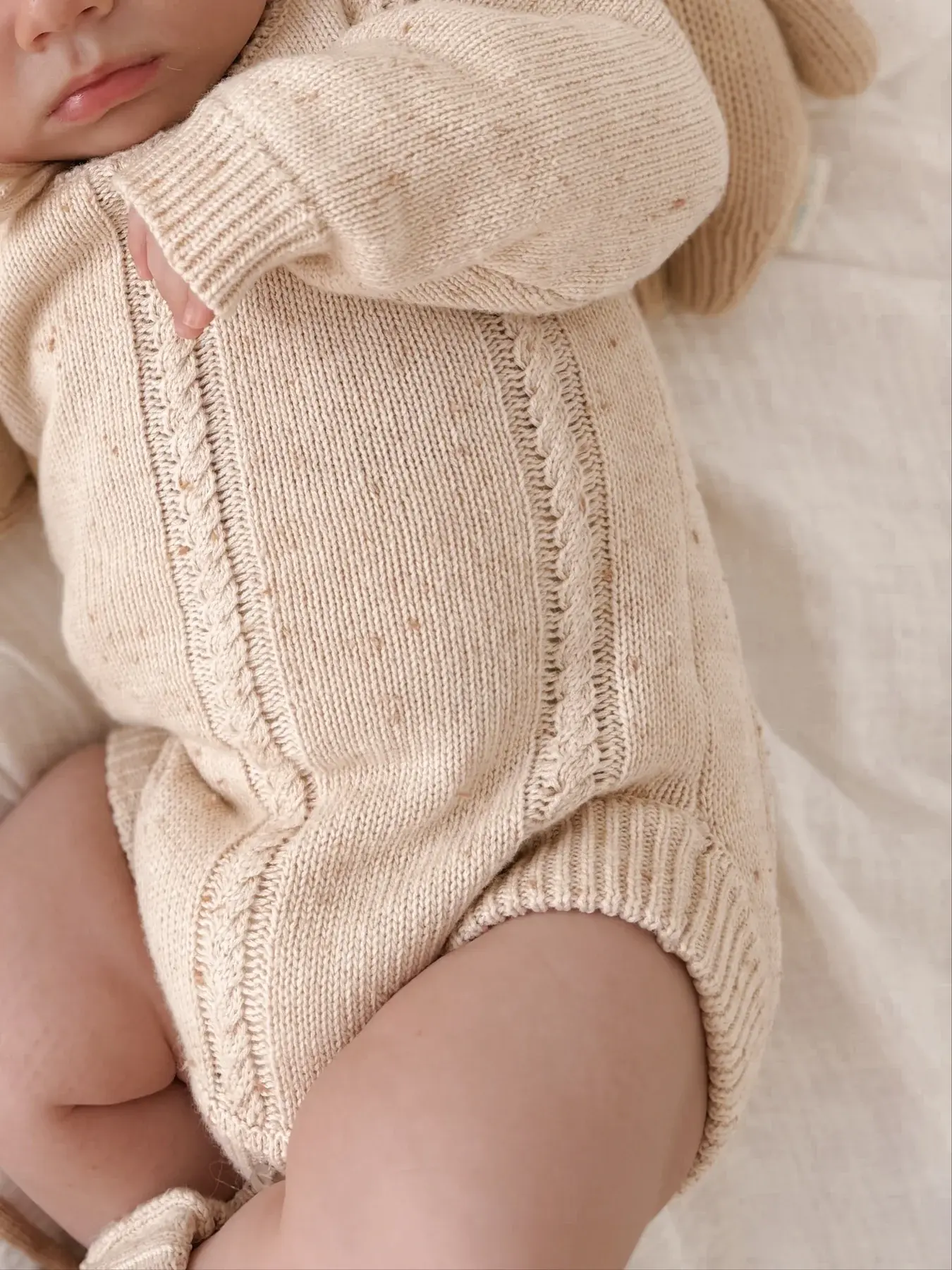 Ziggy Lou Ziggy Lou Heirloom Romper Biscotti Fleck