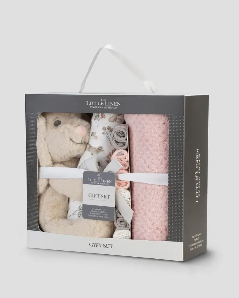 Little Linen Little Linen Boxed Gift Set Harvest Bunny