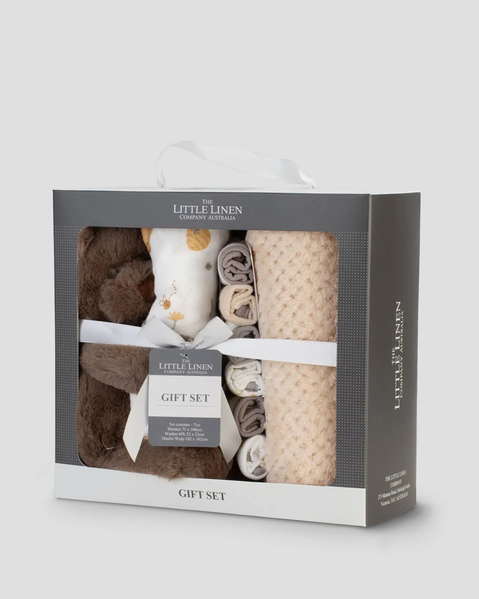 Little Linen Little Linen Boxed Gift Set Nectar Bear