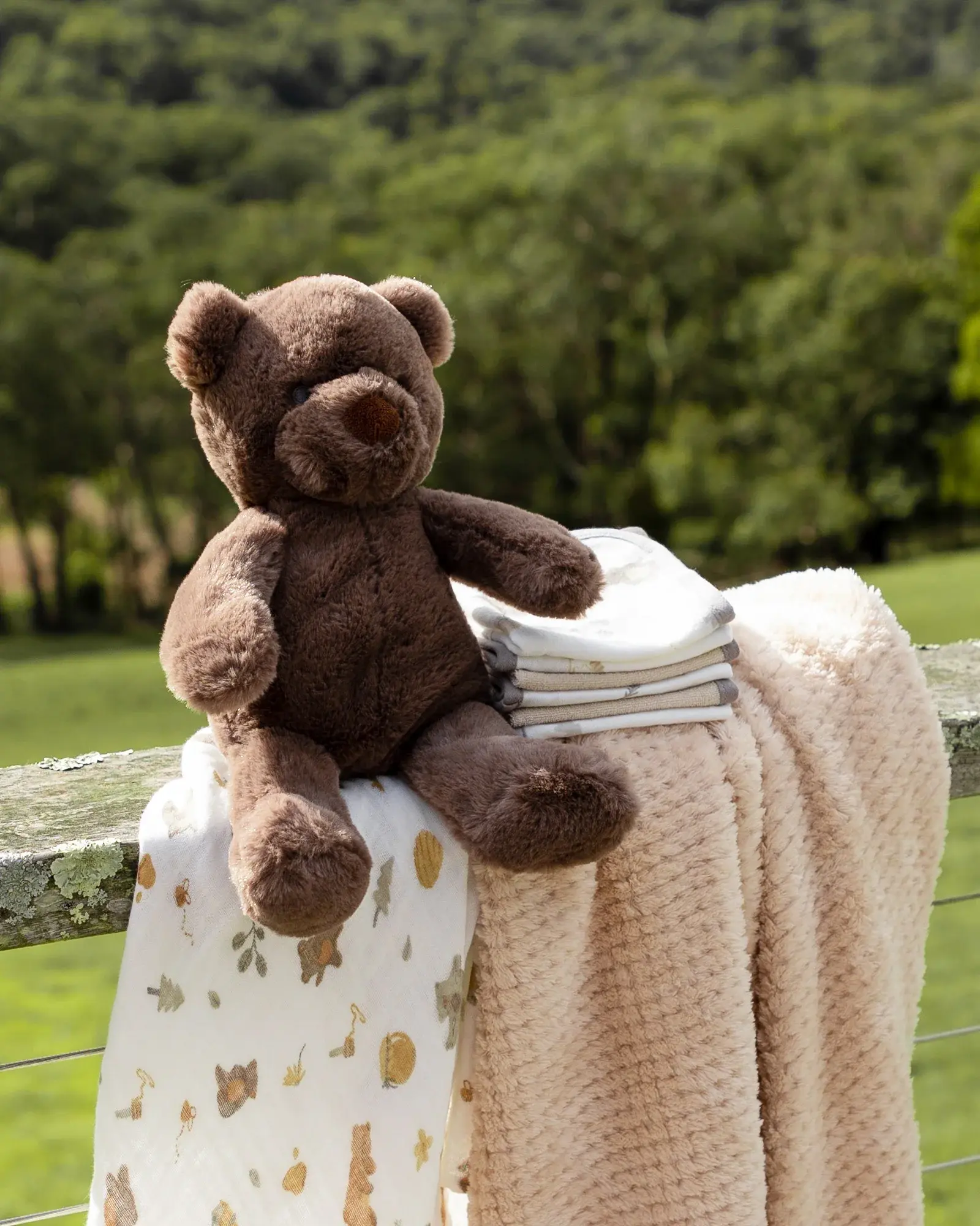 Little Linen Little Linen Boxed Gift Set Nectar Bear