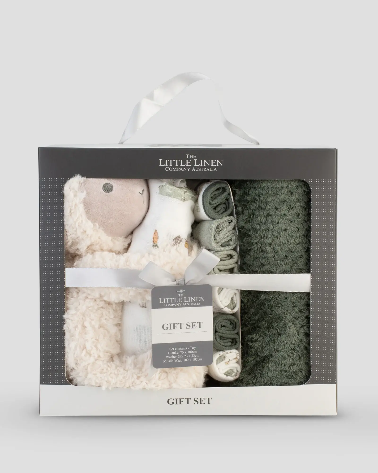 Little Linen Little Linen Boxed Gift Set Farmyard Lamb
