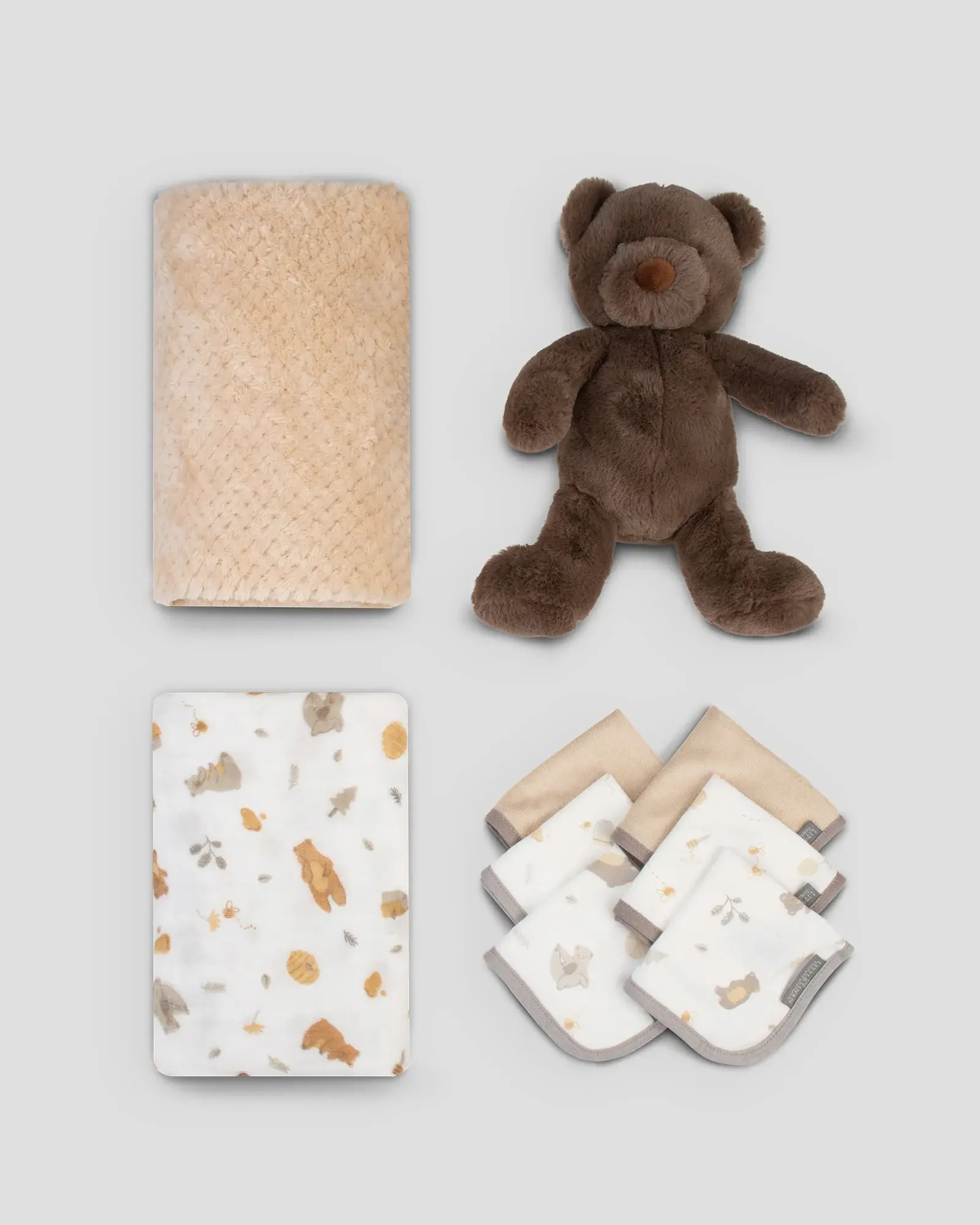 Little Linen Little Linen Boxed Gift Set Nectar Bear