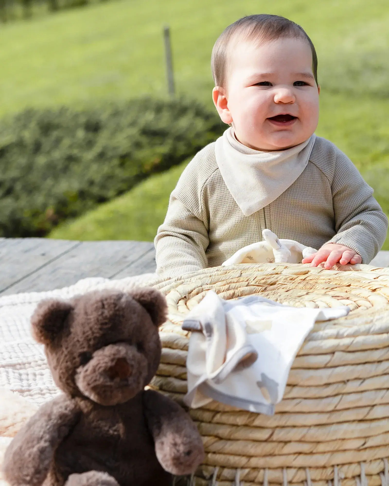 Little Linen Little Linen Boxed Gift Set Nectar Bear