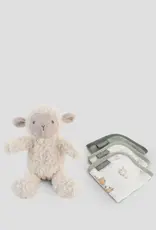 Little Linen Little Linen Plush Toy & Washers Farmyard Lamb