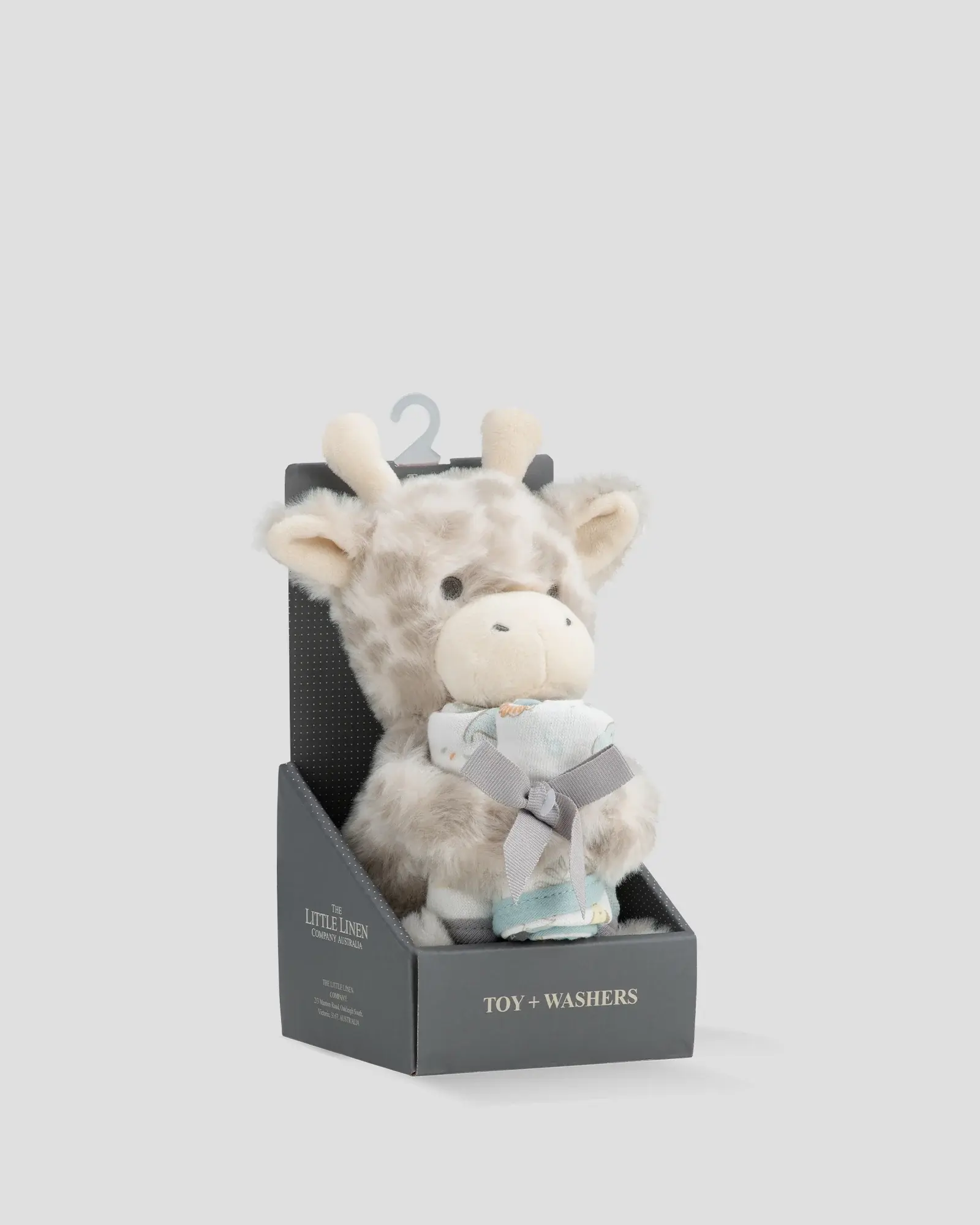 Little Linen Little Linen Plush Toy & Washers Savanna Giraffe