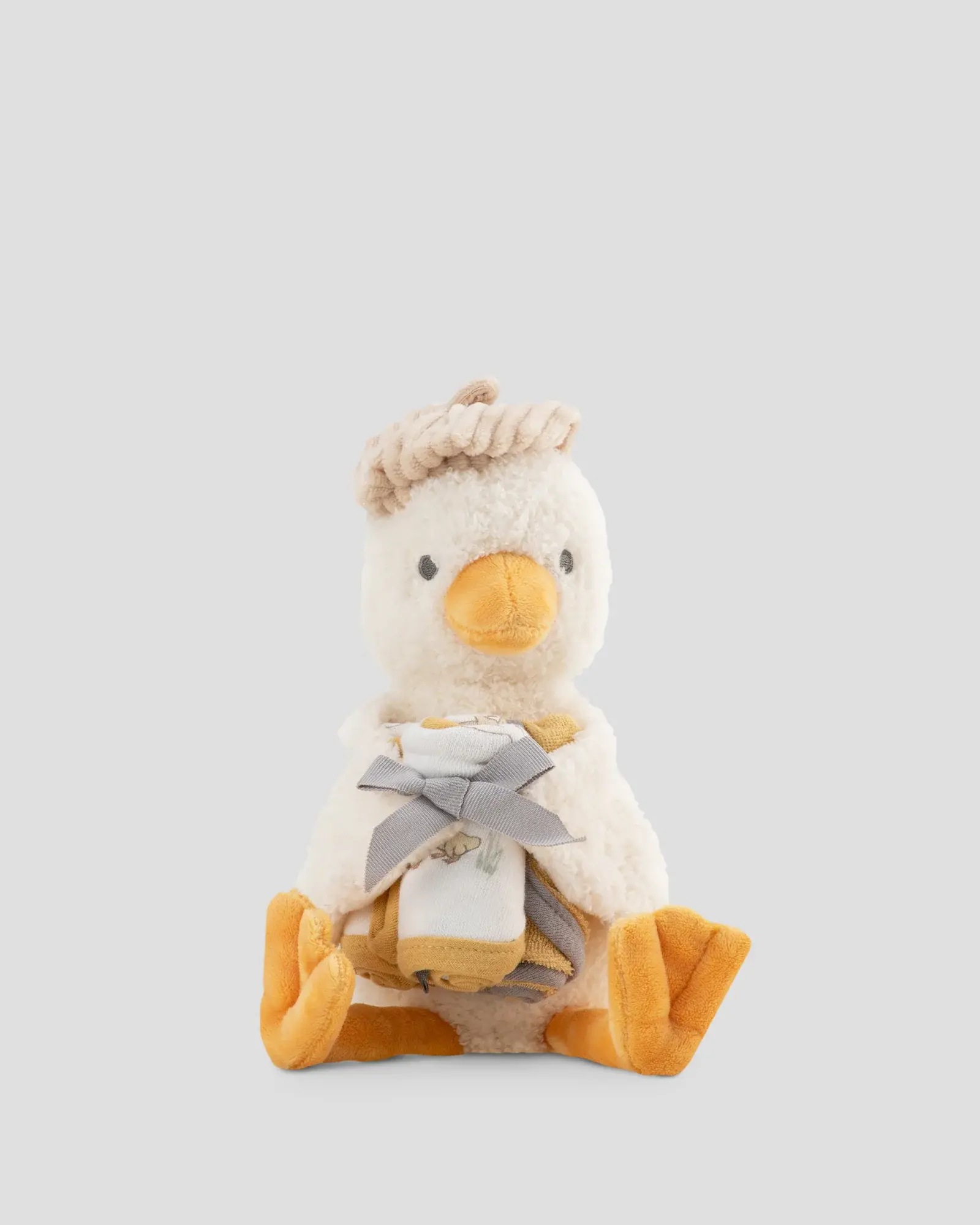 Little Linen Little Linen Plush Toy & Washers Fuzzy Duck