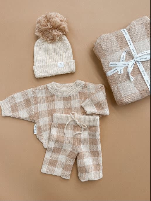 Ziggy Lou Ziggy Lou Blanket Caramel Gingham