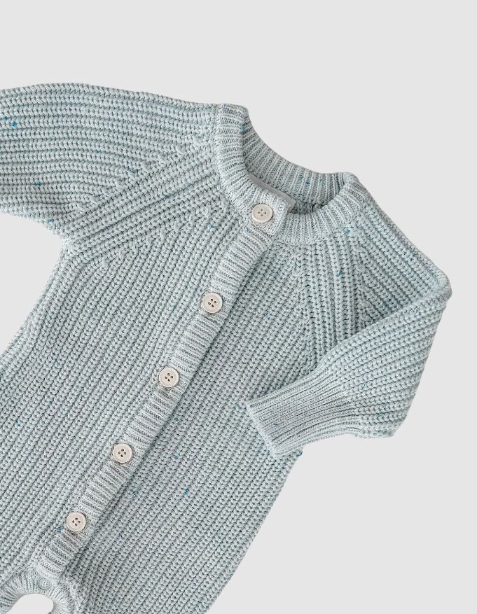 Ziggy Lou Ziggy Lou Classic Knit Romper Aero Fleck