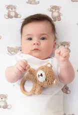 Living Textiles Living Textiles 2 Pack Organic Jersey Bedside Sleeper Fitted Sheets - Cuddly Bear