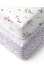 Living Textiles Living Textiles Organic Cot Fitted Sheet 2 Pack - Whimsical Wonderland