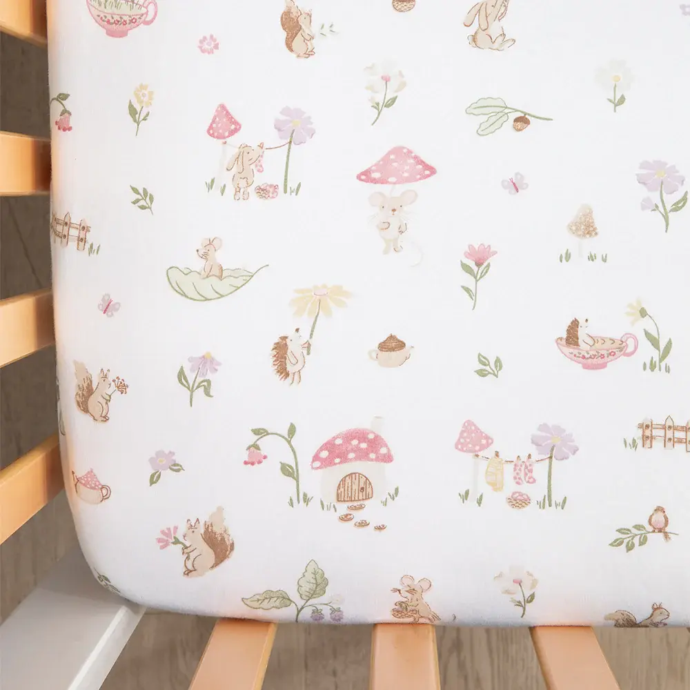 Living Textiles Living Textiles Organic Cot Fitted Sheet 2 Pack - Whimsical Wonderland