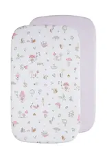 Living Textiles Living Textiles Organic Bedside Sleeper Fitted Sheet 2Pk- Whimsical Wonderland