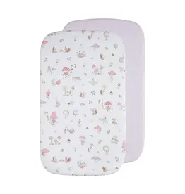 Living Textiles Living Textiles Organic Bedside Sleeper Fitted Sheet 2Pk- Whimsical Wonderland