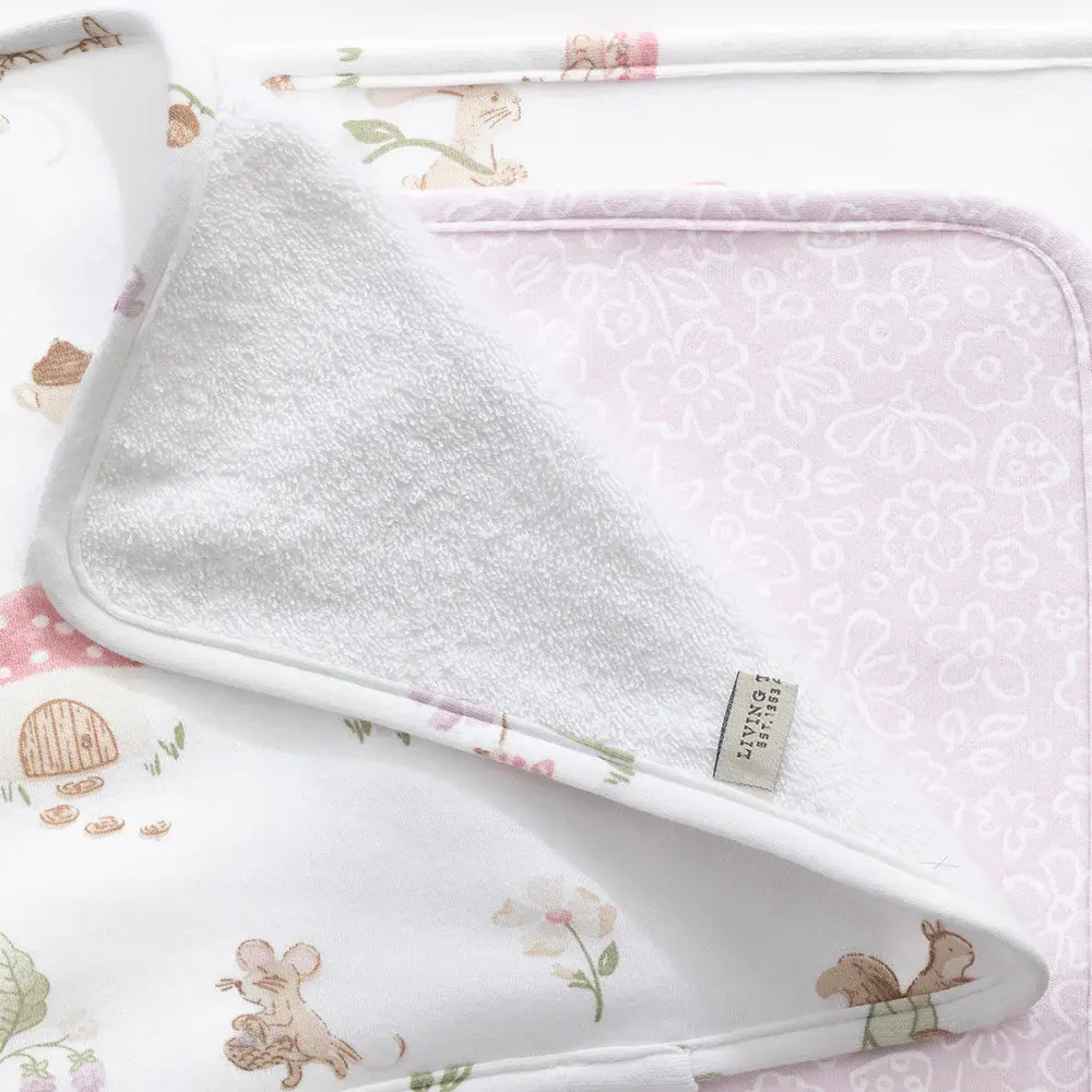 Living Textiles Living Textiles Organic Wash Cloths 3 Pack - Whimsical Wonderland
