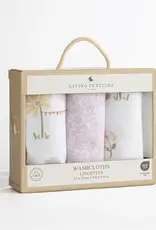 Living Textiles Living Textiles Organic Wash Cloths 3 Pack - Whimsical Wonderland