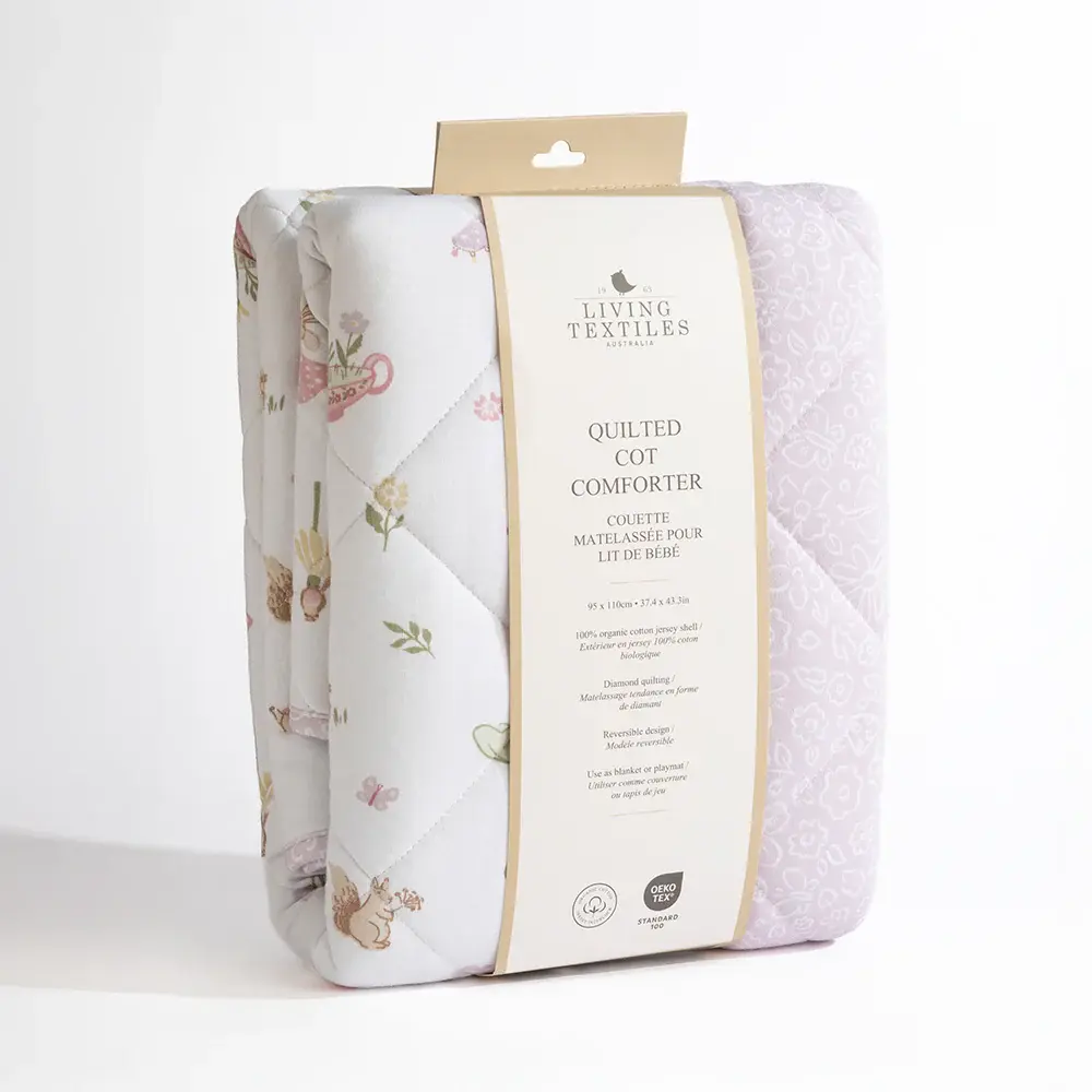 Living Textiles Living Textiles Organic Reversible Cot Comforter - Whimsical Wonderland