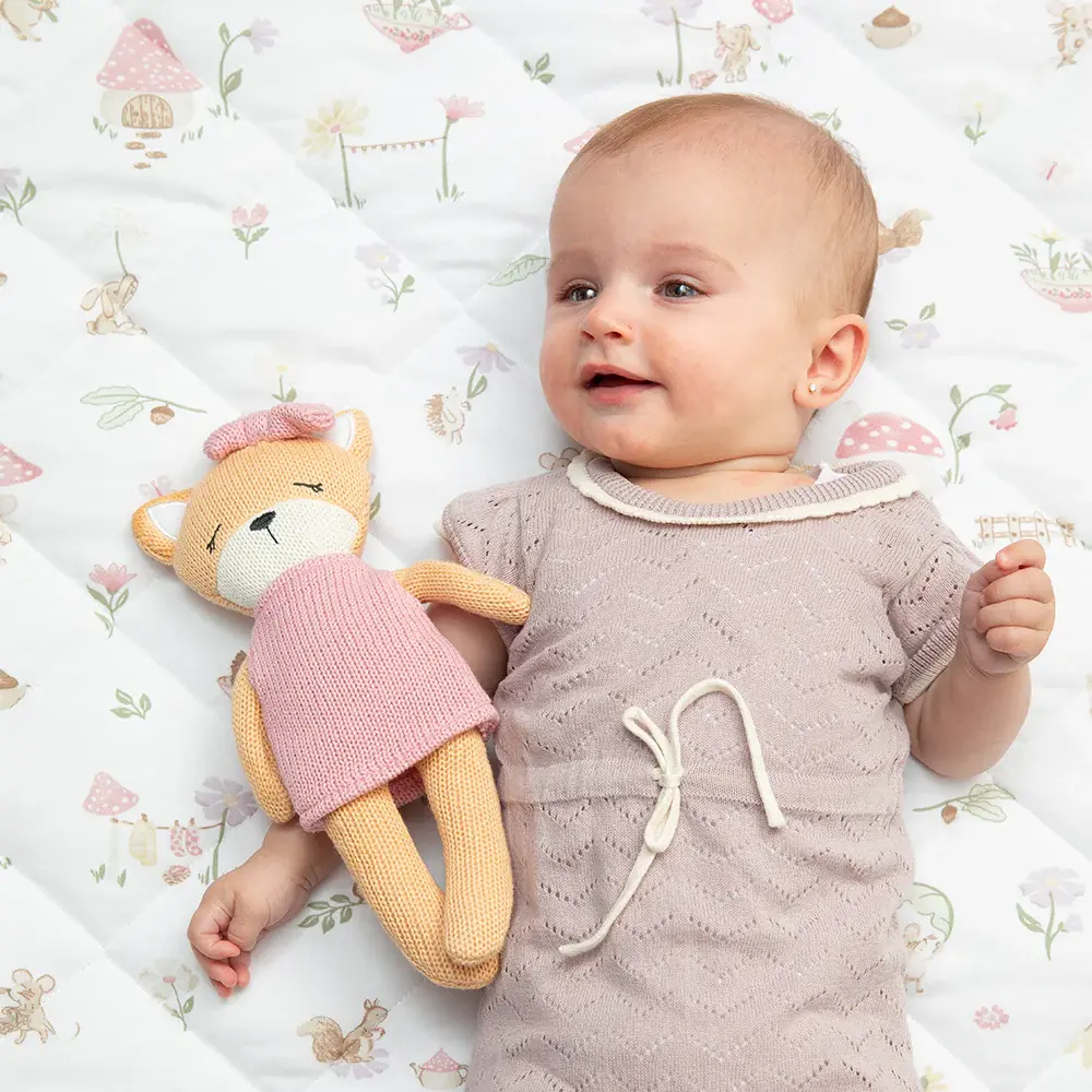 Living Textiles Living Textiles Organic Reversible Cot Comforter - Whimsical Wonderland