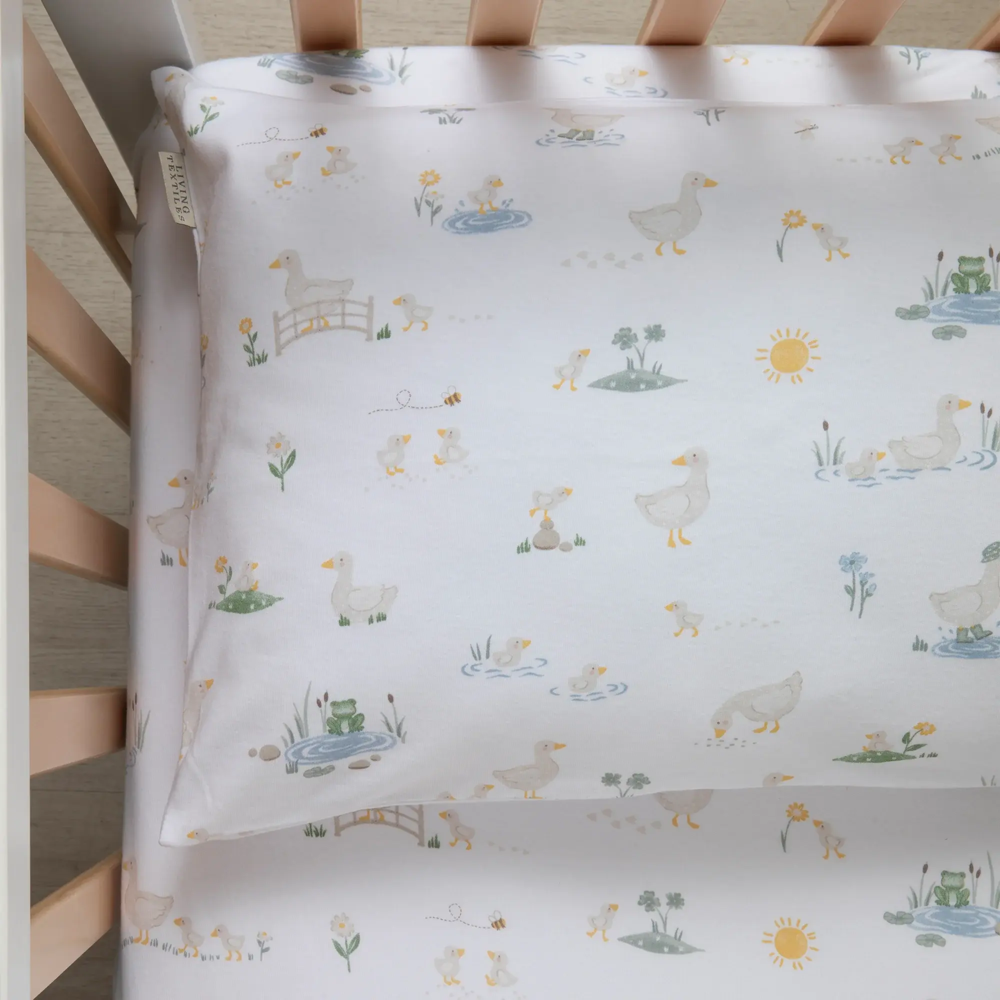 Living Textiles Living Textile Organic Toddler Pillowcase - Goosey Goosey