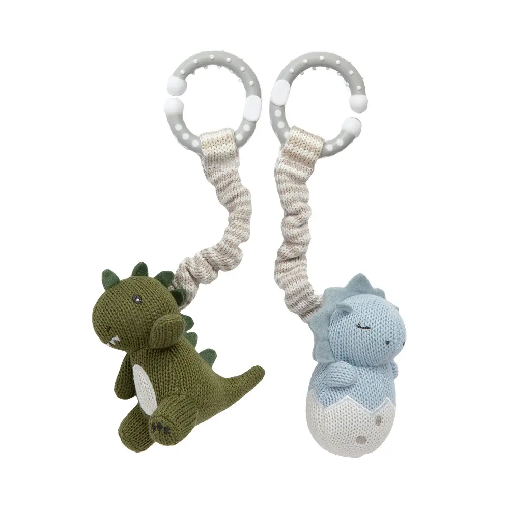 Living Textiles Living Textiles 2pk Stroller Toy - Dinosaurs