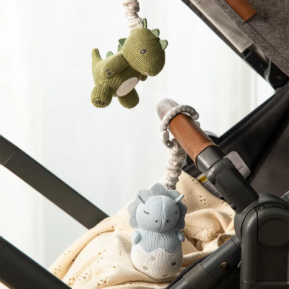Living Textiles Living Textiles 2pk Stroller Toy - Dinosaurs