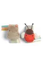 Mamas and Papas Mamas & Papas Wrist Rattles - Hippo/Ladybird  (2 Pack)