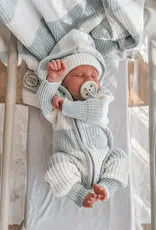 Indigo Dreams Indigo Dreams Chunky Knit Hooded Romper Polar Blue