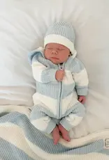 Indigo Dreams Indigo Dreams Chunky Knit Hooded Romper Polar Blue