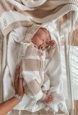 Indigo Dreams Indigo Dreams Chunky Knit Hooded Romper Oat